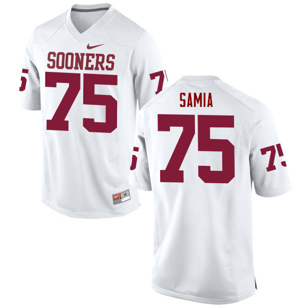 Men Oklahoma Sooners #75 Dru Samia College Football Jerseys Game-White